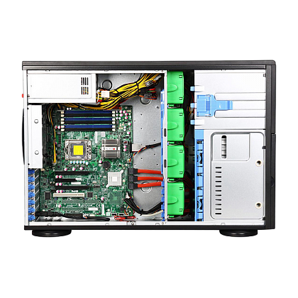 Сервер Supermicro SYS-5046A CSE-733 noCPU X9SCI-LN4F 4хDDR3 softRaid IPMI 1х500W PSU Ethernet 4х1Gb/s 4х3,5" noBPN FCLGA1155 (5)